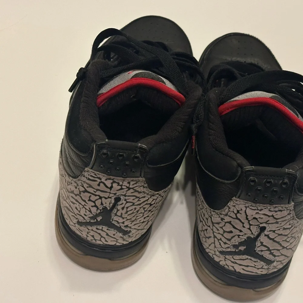 Jordan Black and Gray‎ Sneakers with Red Accents